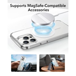 ESR Magnetic Ring 360, Compatible with MagSafe Sticker, Universal Magnetic Conversion Kit for iPhone 16/15/14/13/12/11/X Series, Galaxy Samsung and More, 2 Pack, MagSafe Accessories, White