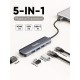 CableCreation Type C USB Hub for Laptop, 5-in-1 USB C Multiport Adapter with 4K@30HZ HDMI, 100W PD, 3 USB 3.0 Ports Type C Hub for MacBook Pro, MacBook Air M1/M2, iPad Pro, Surface Pro, XPS