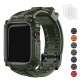 Fullmosa Apple Watch 44mm Rugged Silicone Band/Straps with Screen Protector and Bumper Case for Men, Compatible with Apple Watch Series 8 | 7 (45mm/41mm) | SE2 | 6 | SE | 5 | 4 (44mm/40mm) - Army Green [Watch NOT Included]