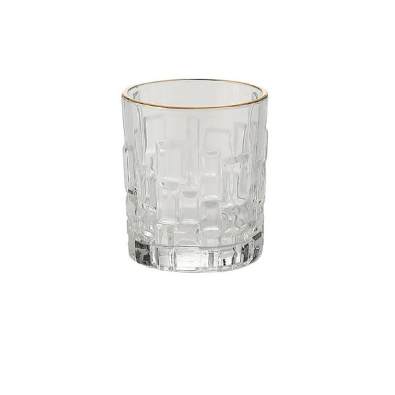 Cairo Juice Glass 230ml Set of 6 Pc YG1691- With Gold Line Cairo Juice Glass 230ml Set of 6 Pc YG1691- With Gold Line