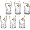Morocco Water Glass 290 ml - Set of 6 Pcs YG1692 with Gold line Morocco Water Glass 290 ml - Set of 6 Pcs YG1692 with Gold line