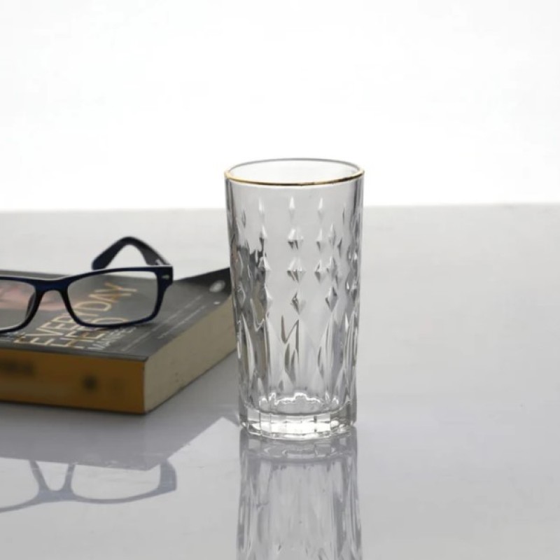Tokyo Water Glass 290 ml - Set of 6 Pc YG1693 - With Gold Line Tokyo Water Glass 290 ml - Set of 6 Pc YG1693 - With Gold Line