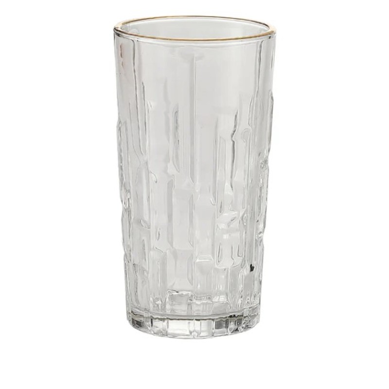 Cairo Water Glass 290 ml - Set of 6 Pcs with Gold Line Cairo Water Glass 290 ml - Set of 6 Pcs with Gold Line
