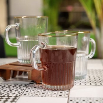 Casablanca Beer Mug 490ml - Set of 4 Pcs - With Gold Line YG1874