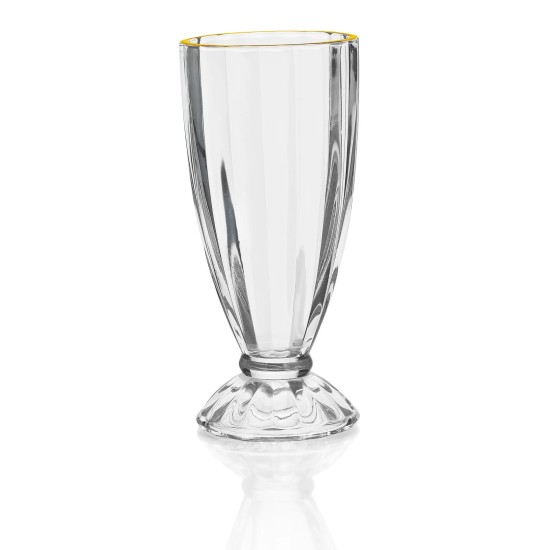 California Falooda Glass 370 ml - Set of 4 Pcs with Gold Line YG1876