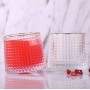 Crystal Rolling Juice Glass - 165 ml Set of 6 Pcs YG19549 -With Gold Line