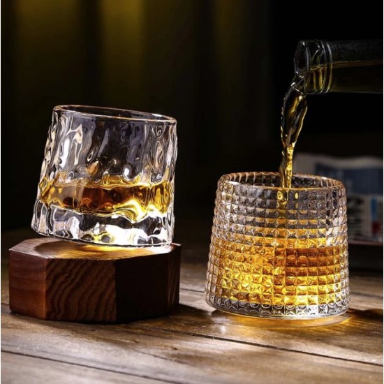 Crystal Rolling Juice Glass - 165 ml Set of 6 Pcs YG19549