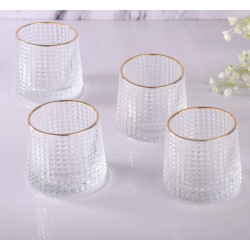 Crystal Rolling Juice Glass - 165 ml Set of 6 Pcs YG19549