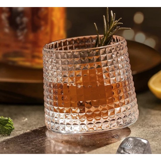 Crystal Rolling Juice Glass - 165 ml Set of 6 Pcs YG19549