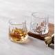 Crystal Rolling Juice Glass 165ml - Set of 6 Pcs  YG19550 - With Gold Line