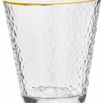 Crystal Whisky Glass 315ml Set of 6 Pcs YG19558 - With Gold Line