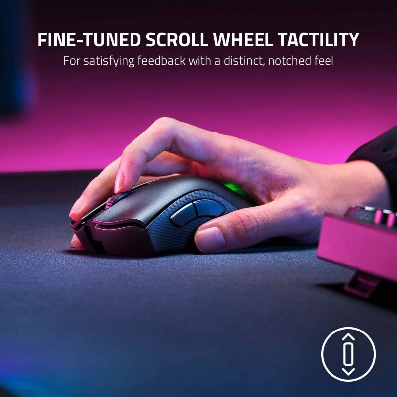 Razer DeathAdder v2 Pro Wireless Gaming Mouse: 20K DPI Optical Sensor - 3x Faster Than Mechanical Optical Switch - Chroma RGB Lighting - 70 Hr Battery Life - 8 Programmable Buttons - Classic Black Razer DeathAdder v2 Pro Wireless Gaming Mouse: 20K DPI Optical Sensor - 3x Faster Than Mechanical Optical Switch - Chroma RGB Lighting - 70 Hr Battery Life - 8 Programmable Buttons - Classic Black