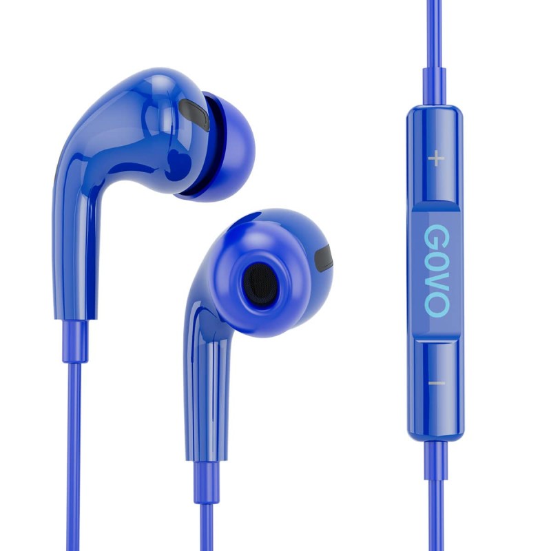 GOVO GOBASS 400 in-Ear Earphones with 10mm Drivers, Tangle Free cable & 3.5mm Jack Wired  (Platinum Black, In the Ear)