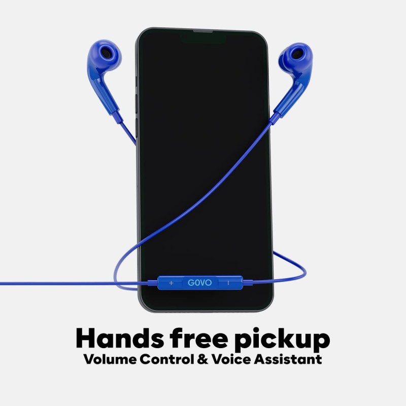 GOVO GOBASS 400 in-Ear Earphones with 10mm Drivers, Tangle Free cable & 3.5mm Jack Wired  (Platinum Black, In the Ear)