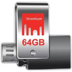 Strontium Nitro Plus 64 GB Pen Drive  (Silver)