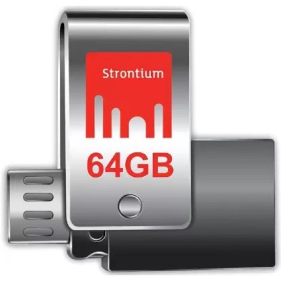 Strontium Nitro Plus 64 GB Pen Drive  (Silver)