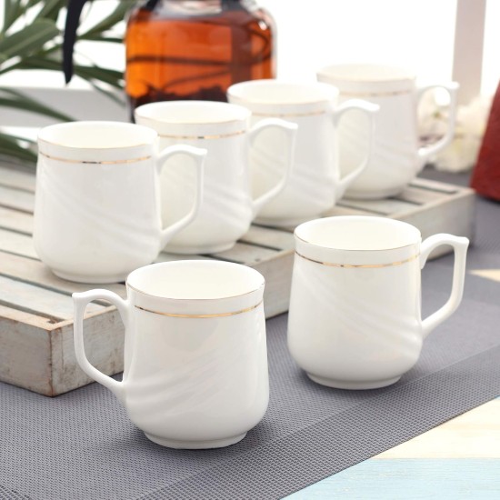 Clay Craft New Lilly Gold Line Coffee & Tea Mugs GL 110 Series, Set of 6