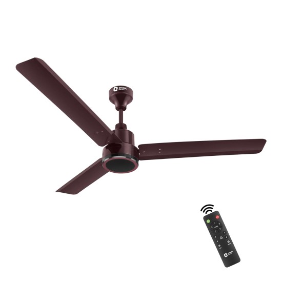 Orient Electric 1200 mm Zeno BLDC | BLDC energy saving ceiling fan with Remote |BEE 5-star rated | Saves up to 50% on electricity bills | Brown, pack of 1