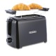 Usha iToast 2 Slice Pop Up Toaster | 750 Watt | 6 Browning settings | Cool touch body | Croissant/Bun warmer | Automatic bread centering for uniform browning (Black)