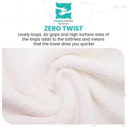 Cuddle Cotton Bath Towel, Zero Twist, 600 GSM, 75 cm x 150 cm, Pearl White