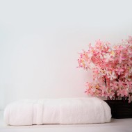 Cuddle Cotton Bath Towel, Zero Twist, 600 GSM, 75 cm x 150 cm, Pearl White