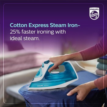 Philips Steam Iron DST0820/20 � 1250-watt, Black non-stick soleplate, Steam Rate of up to 15 g/min
