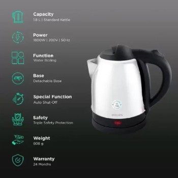 PHILIPS HD9383/00 Electric Kettle (1.8 L, Black)