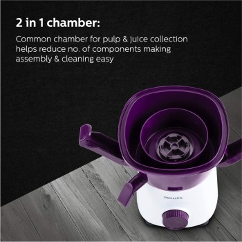 Philips HL7568/01 500W Juicer Mixer Grinder with 3 Jars and XL feeding tube, quick and easy assembly