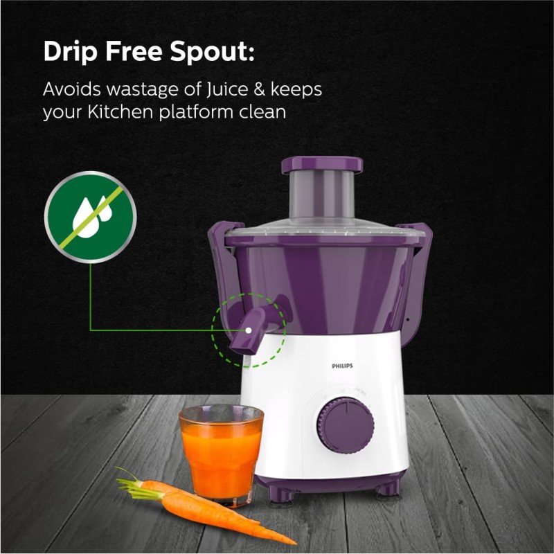 Philips HL7568/01 500W Juicer Mixer Grinder with 3 Jars and XL feeding tube, quick and easy assembly