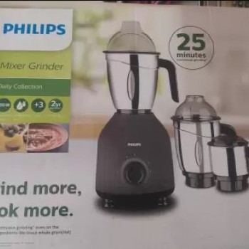 PHILIPS HL7757/00 MIXER GRINDER PRO 750 Mixer Grinder (3 Jars, Silver, Black)