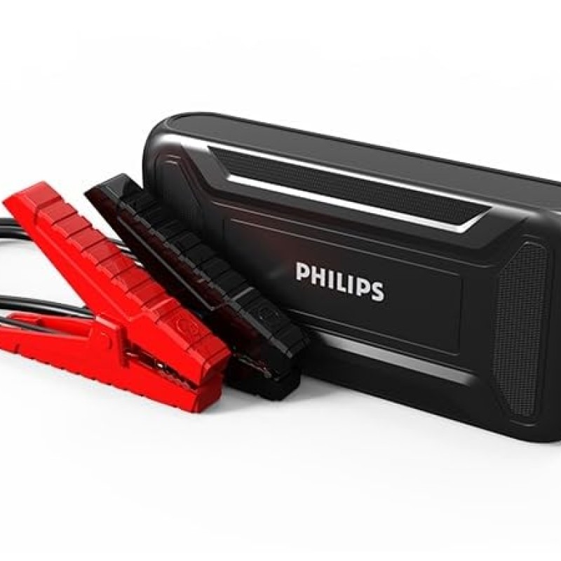 Philips Car Jump Starter JS3210 | Compact Design | Compatible with 4.0L Petrol Engine, 3.0L Diesel Engine and Two Wheeler | 9900mAH