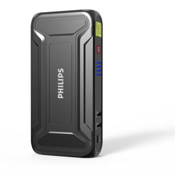 Philips Car Jump Starter JS3210 | Compact Design | Compatible with 4.0L Petrol Engine, 3.0L Diesel Engine and Two Wheeler | 9900mAH