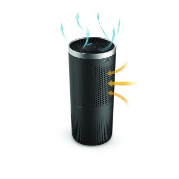 Philips Automotive Gopure Style 3601 with Hepa Filteration Captures Particles As Small As 0.004Um (Equivelant to H14 Grade), Uvc Light Eliminating 99.9% of Bacteria and Viruses - Black