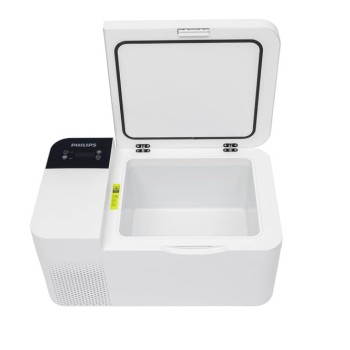 Philips Automotive Car Thermal Box Tb5101,16.5 L Car Refrigerator,12/24V Dc Car Fridge,Freezer With Compressor,Electric Cooler For Car Truck Rv Road Trips Travel and Home Use-5 Star,Frost Free,White