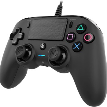 Nacon Wired Compact Controller for PS4 (Black) PlayStation official Licensed Product
