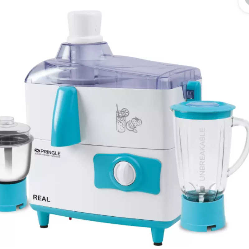 PRINGLE REAL BLUE REAL JUICER MIXER GRINDER 500 Juicer Mixer Grinder (2 Jars, Blue) PRINGLE REAL BLUE REAL JUICER MIXER GRINDER 500 Juicer Mixer Grinder (2 Jars, Blue)