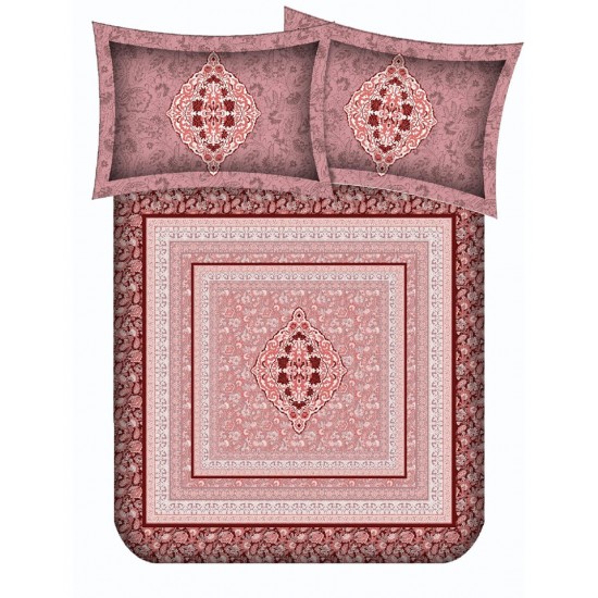 Bella Casa, Double Bedsheet Set with 2 Pillow Covers 100% Cotton -Rajputana