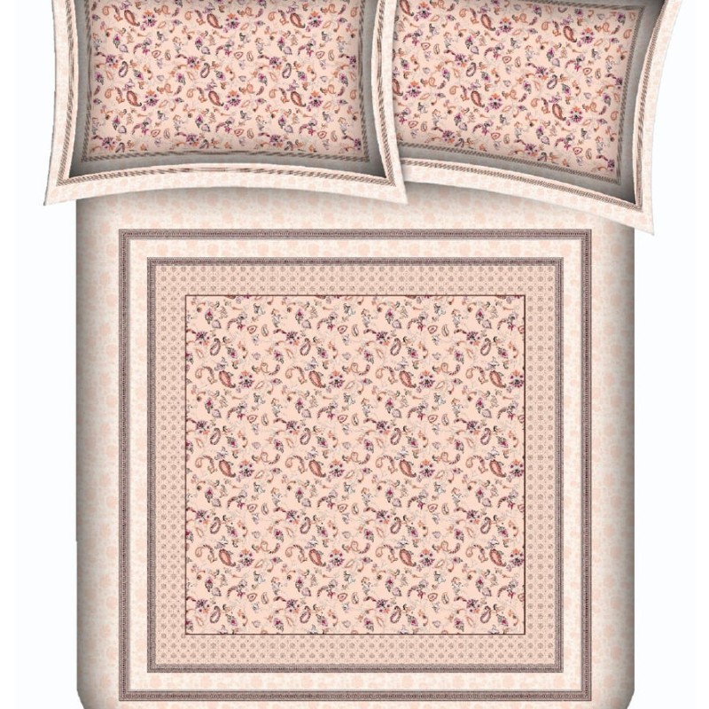 Bella Casa, Double Bedsheet Set with 2 Pillow Covers 100% Cotton -Rajputana Bella Casa, Double Bedsheet Set with 2 Pillow Covers 100% Cotton -Rajputana