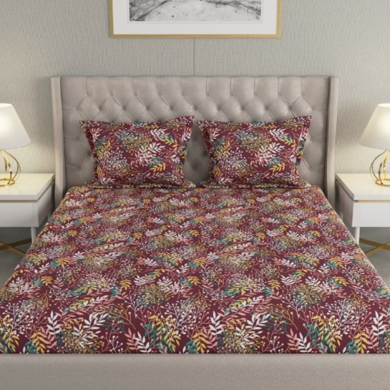 Raymond Home Cozzy 104 TC Double Bedsheet with 2 Pillow Covers Raymond Home Cozzy 104 TC Double Bedsheet with 2 Pillow Covers