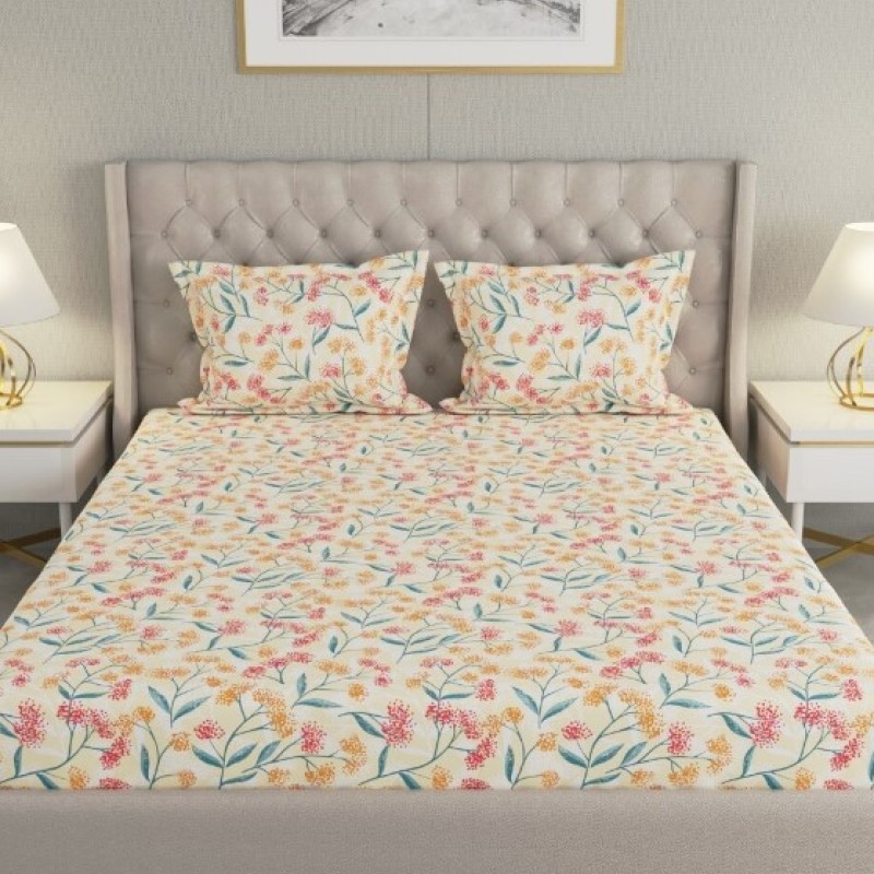 Raymond Home Cozzy 104 TC Double Bedsheet with 2 Pillow Covers Raymond Home Cozzy 104 TC Double Bedsheet with 2 Pillow Covers