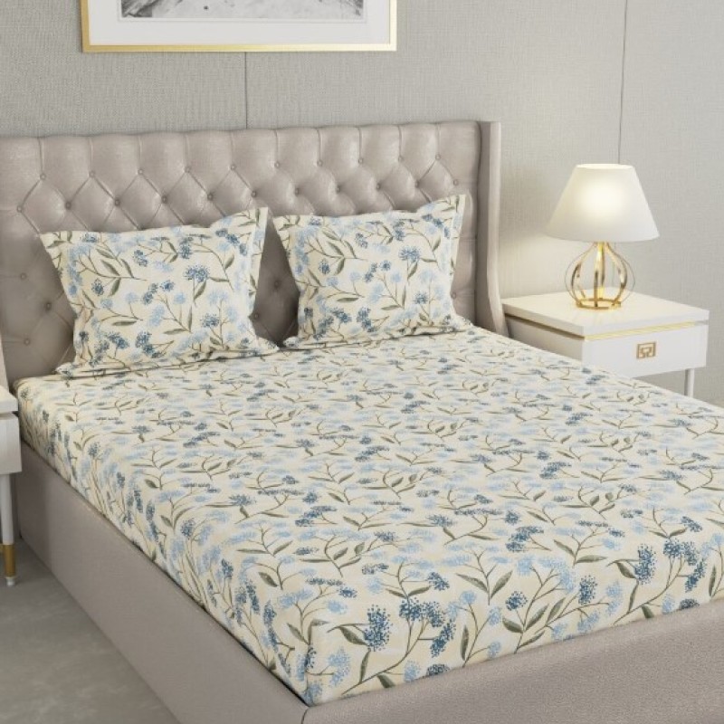 Raymond Home Cozzy 104 TC Double Bedsheet with 2 Pillow Covers Raymond Home Cozzy 104 TC Double Bedsheet with 2 Pillow Covers