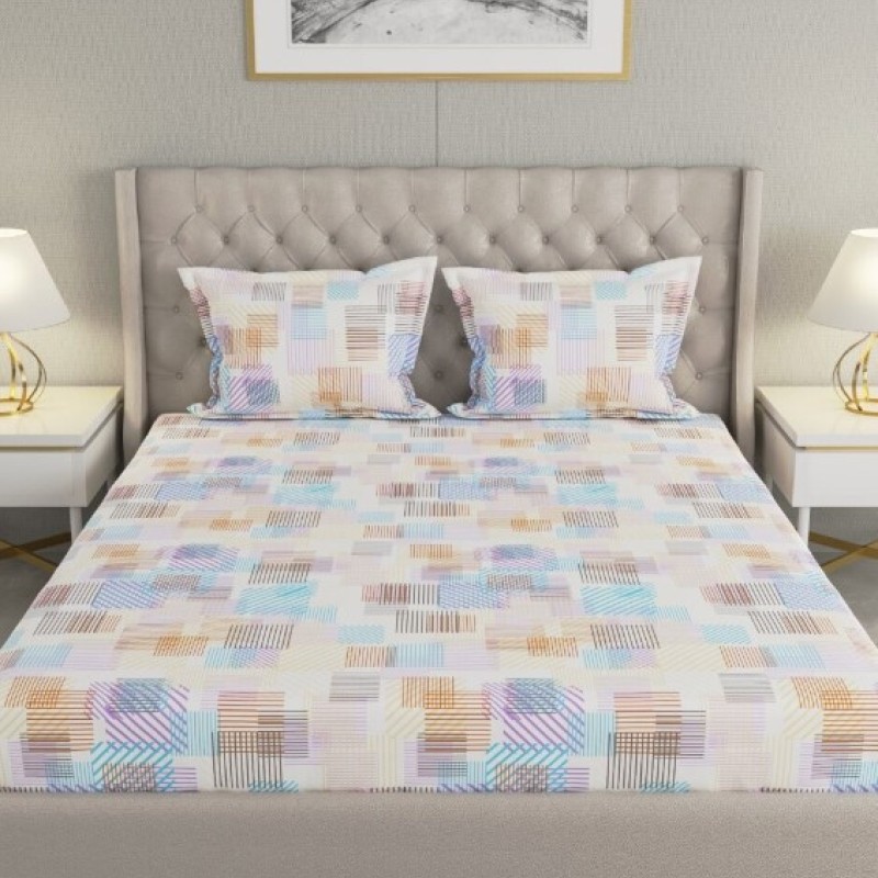 Raymond Home Cozzy 104 TC Double Bedsheet with 2 Pillow Covers Raymond Home Cozzy 104 TC Double Bedsheet with 2 Pillow Covers