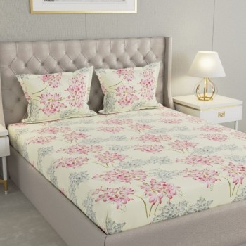 Raymond Home Cozzy 104 TC Double Bedsheet with 2 Pillow Covers