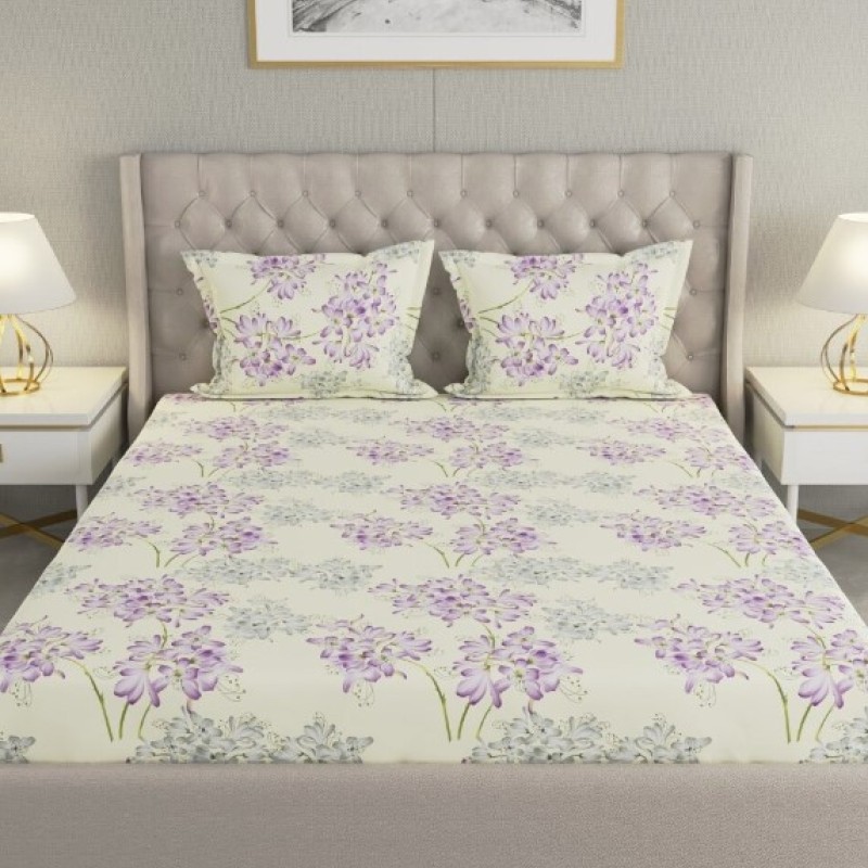 Raymond Home Cozzy 104 TC Double Bedsheet with 2 Pillow Covers Raymond Home Cozzy 104 TC Double Bedsheet with 2 Pillow Covers