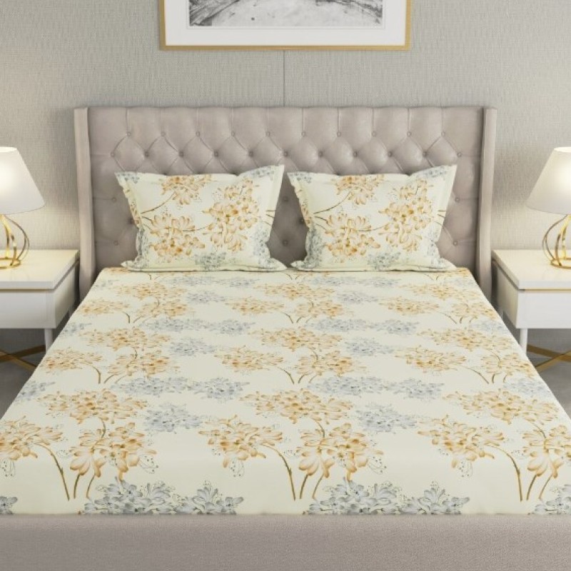 Raymond Home Cozzy 104 TC Double Bedsheet with 2 Pillow Covers Raymond Home Cozzy 104 TC Double Bedsheet with 2 Pillow Covers