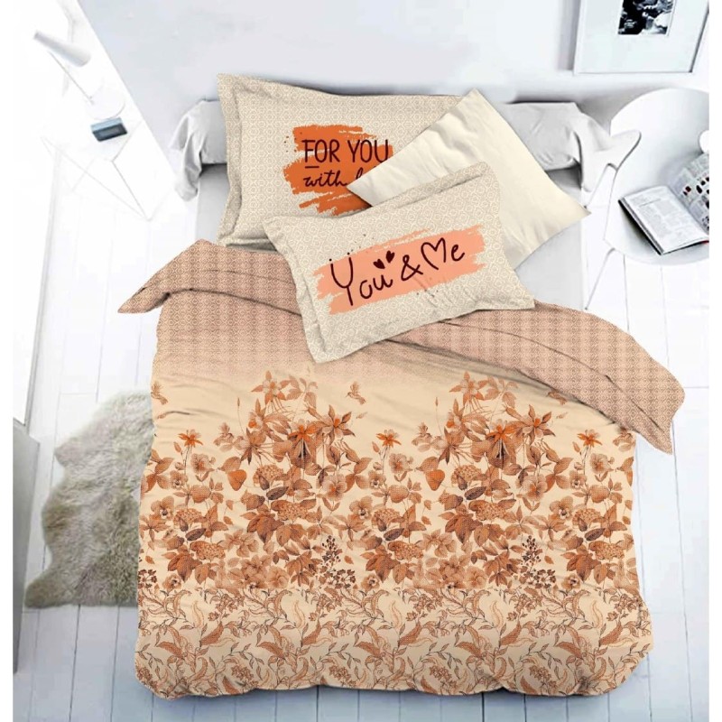 Bella Casa, Double Bedsheet Set with 2 Pillow Covers 100% Cotton -Russian Beauty Bella Casa, Double Bedsheet Set with 2 Pillow Covers 100% Cotton -Russian Beauty