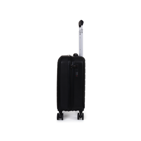 Spacewalk Cadillac PC, 42 litres Hard Spinner, Cabin Suitcase, 18 Inch, 8 Wheels, 3 Years Warranty, Black