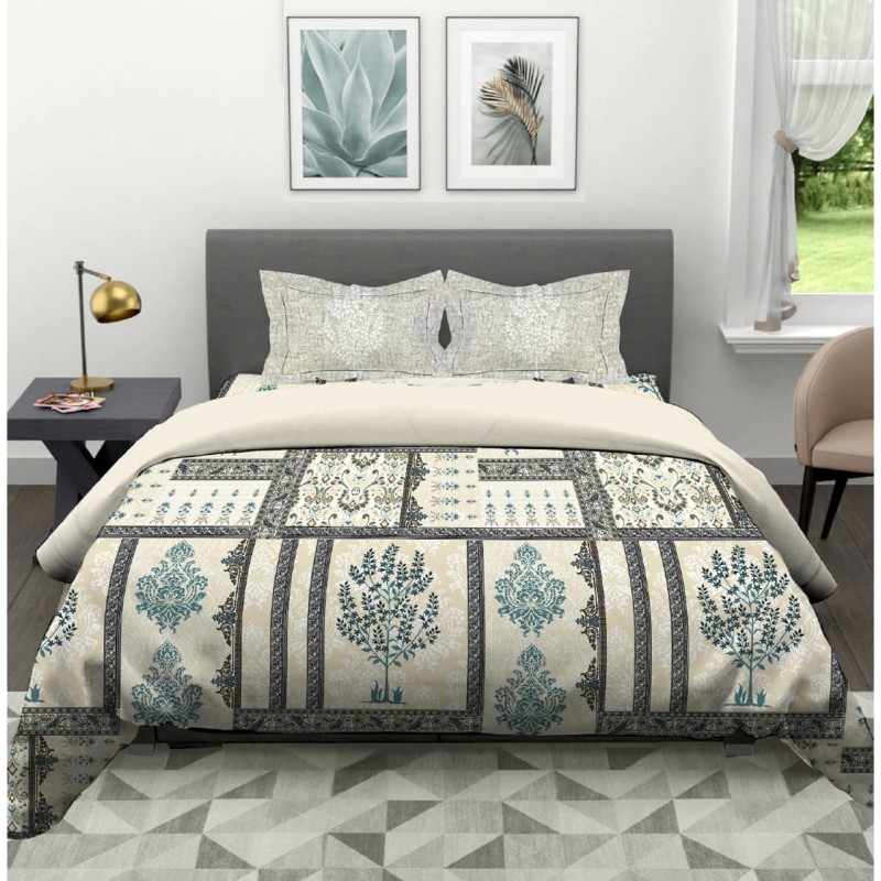 Bella Casa, Double Bedsheet Set with 2 Pillow Covers - Cotton -Sentosa Bella Casa, Double Bedsheet Set with 2 Pillow Covers - Cotton -Sentosa