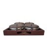 SHAPES Serving Bowl 9pc set Wooden Tray