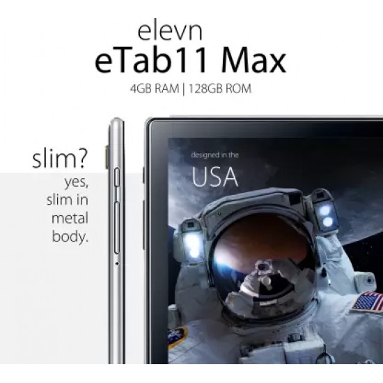 Elevn eTab 11 Max 4 GB RAM 128 GB ROM 10.1 inches with Wi-Fi+4G Tablet (Aluminium Grey)